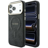 Guess iPhone 17 Pro/iPhone 18 Pro Skal 4G Embossed MagSafe Svart