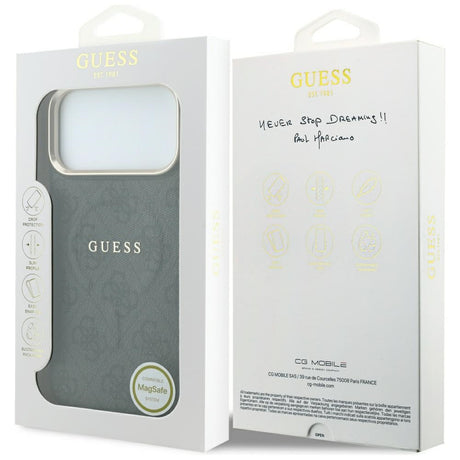 Guess iPhone 17 Pro Max/iPhone 18 Pro Max Skal 4G Embossed MagSafe Svart