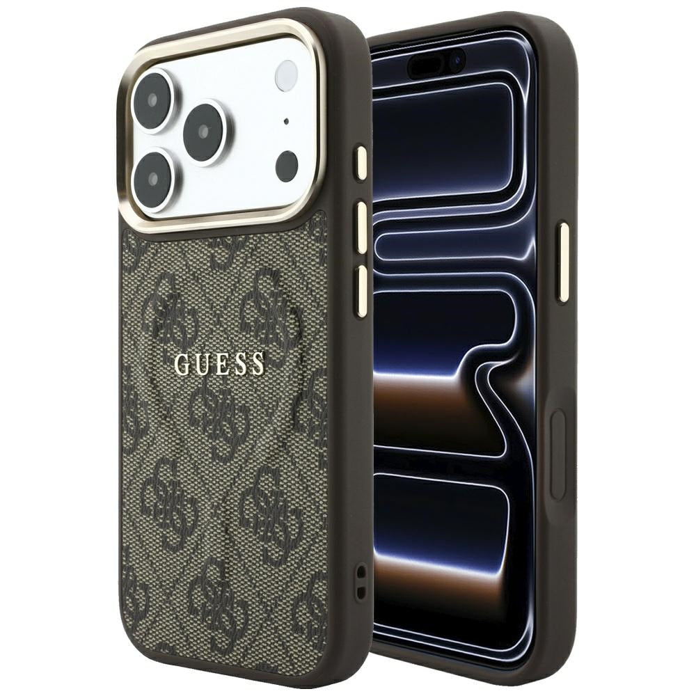 Guess iPhone 17 Pro/iPhone 18 Pro Skal 4G Embossed MagSafe Brun