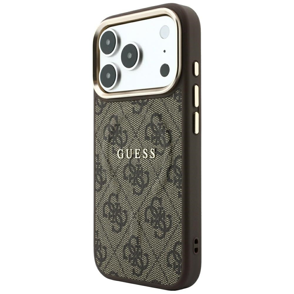Guess iPhone 17 Pro/iPhone 18 Pro Skal 4G Embossed MagSafe Brun