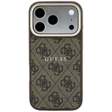 Guess iPhone 17 Pro/iPhone 18 Pro Skal 4G Embossed MagSafe Brun
