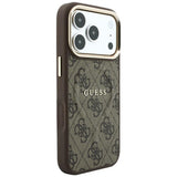 Guess iPhone 17 Pro Max/iPhone 18 Pro Max Skal 4G Embossed MagSafe Brun