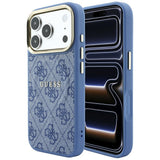 Guess iPhone 17 Pro/iPhone 18 Pro Skal 4G Embossed MagSafe Blå