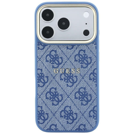 Guess iPhone 17 Pro/iPhone 18 Pro Skal 4G Embossed MagSafe Blå
