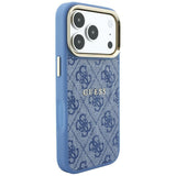 Guess iPhone 17 Pro/iPhone 18 Pro Skal 4G Embossed MagSafe Blå