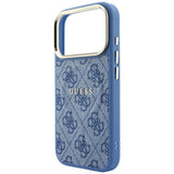 Guess iPhone 17 Pro/iPhone 18 Pro Skal 4G Embossed MagSafe Blå
