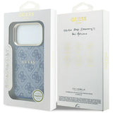 Guess iPhone 17 Pro/iPhone 18 Pro Skal 4G Embossed MagSafe Blå