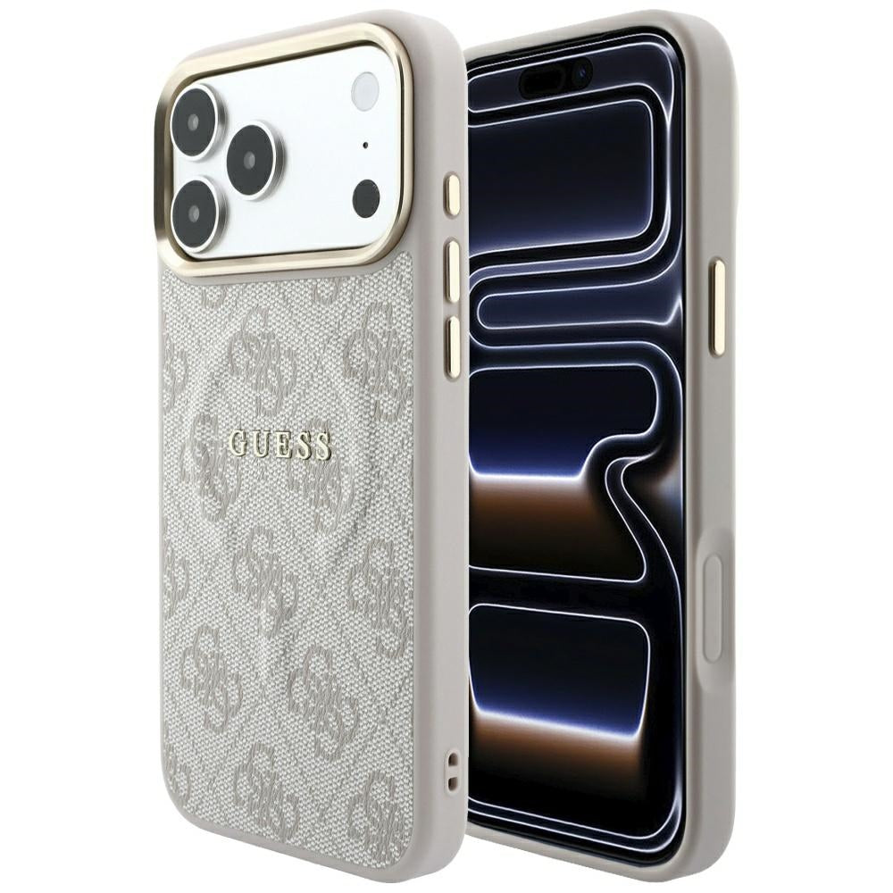 Guess iPhone 17 Pro/iPhone 18 Pro Skal 4G Embossed MagSafe Rosa