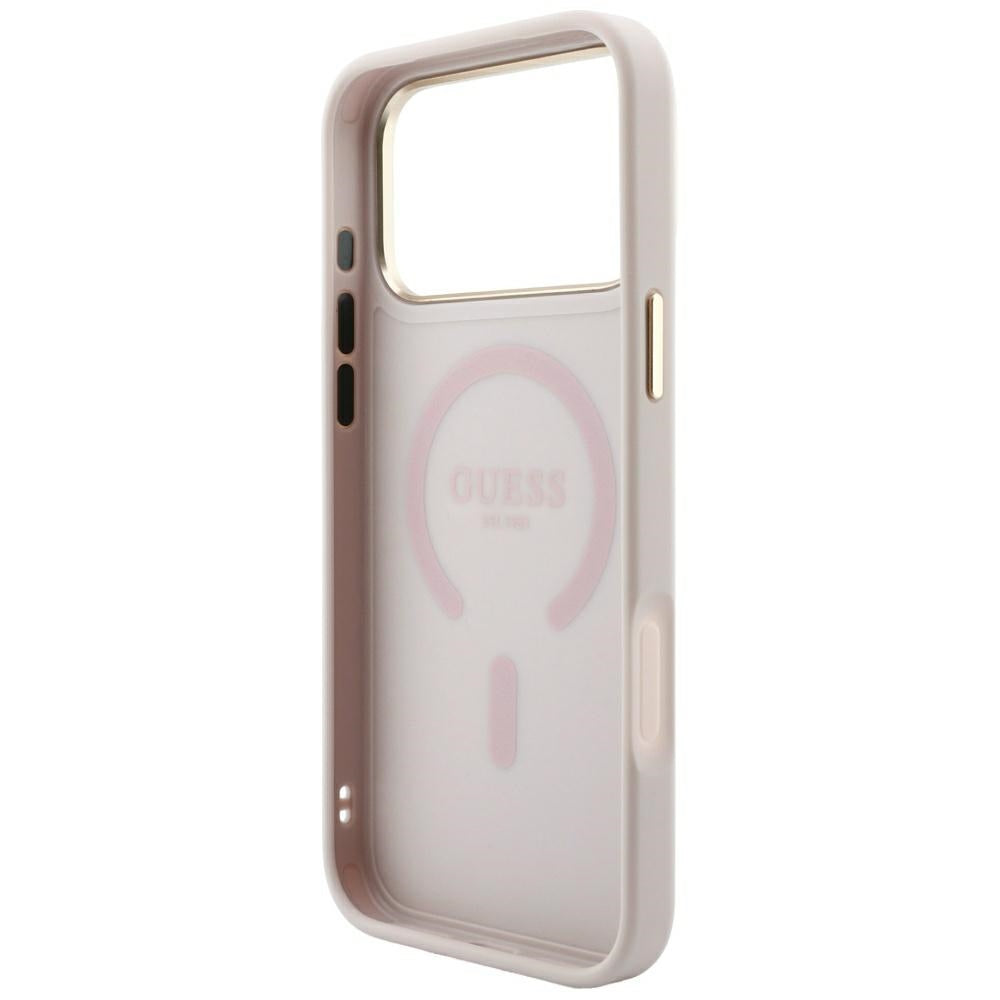 Guess iPhone 17 Pro Max/iPhone 18 Pro Max Skal 4G Embossed MagSafe Rosa
