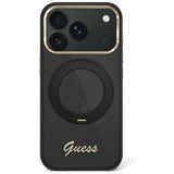 Guess iPhone 17 Pro/iPhone 18 Pro Skal Ring Stand Script Logo Svart