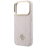 Guess iPhone 17 Pro Max/iPhone 18 Pro Max Skal Stripe Peony 4G Logo Rosa