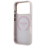 Guess iPhone 17 Pro Max/iPhone 18 Pro Max Skal Stripe Peony 4G Logo Rosa