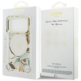 Guess iPhone 17 Pro/iPhone 18 Pro Skal Glitter Flowers Vit