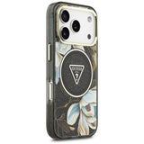 Guess iPhone 17 Pro/iPhone 18 Pro Skal Glitter Flowers Svart