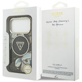Guess iPhone 17 Pro/iPhone 18 Pro Skal Glitter Flowers Svart