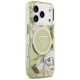 Guess iPhone 17 Pro/iPhone 18 Pro Skal Glitter Flowers Grön