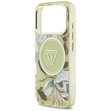 Guess iPhone 17 Pro/iPhone 18 Pro Skal Glitter Flowers Grön