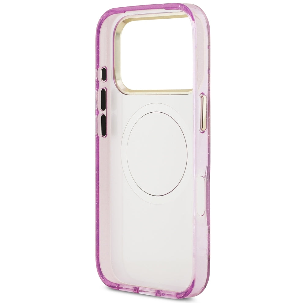 Guess iPhone 17 Pro/iPhone 18 Pro Skal Glitter Flowers Lila