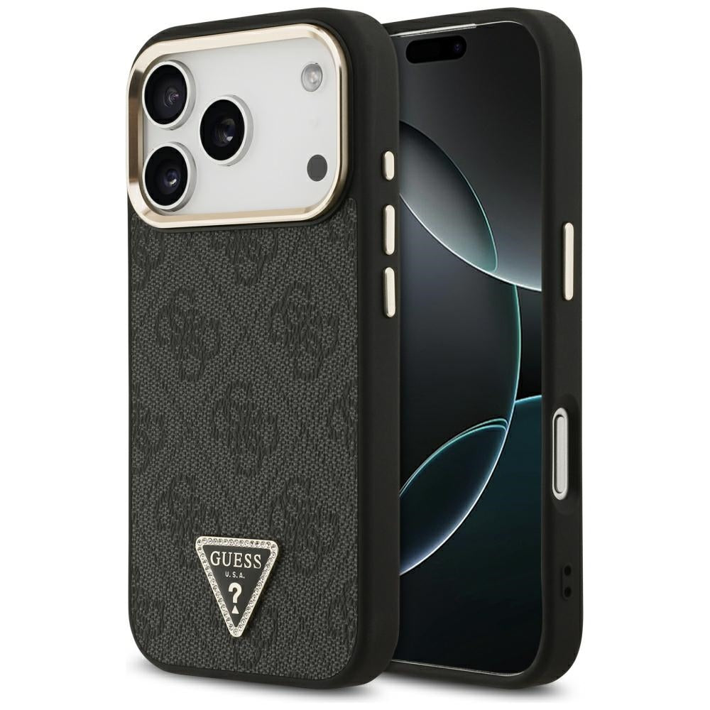 Guess iPhone 17 Pro/iPhone 18 Pro Skal 4G Triangle MagSafe Svart