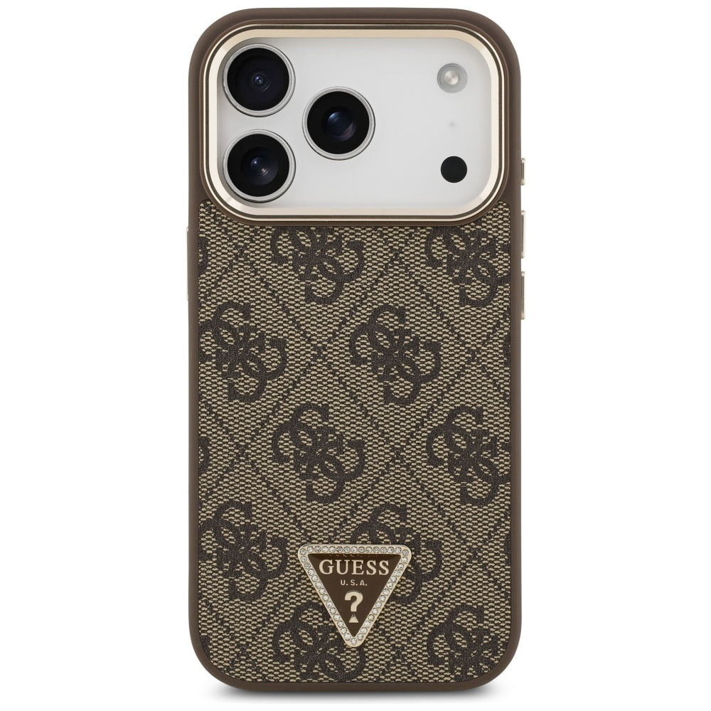 Guess iPhone 17 Pro/iPhone 18 Pro Skal 4G Triangle MagSafe Brun