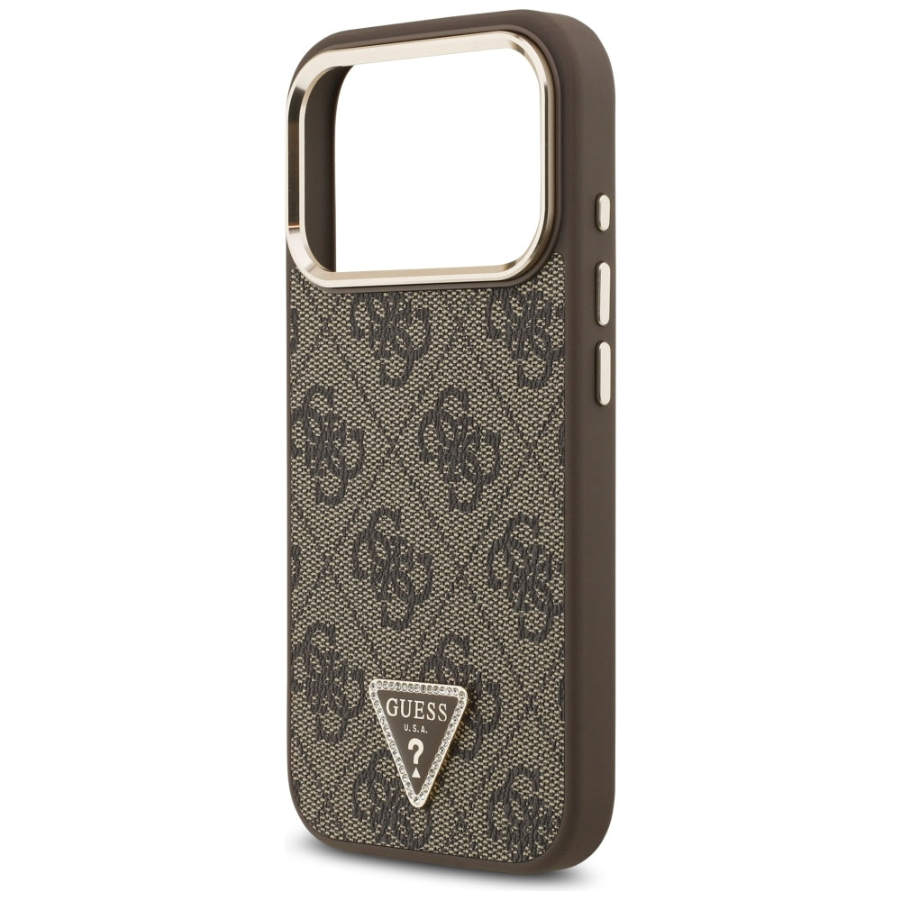 Guess iPhone 17 Pro/iPhone 18 Pro Skal 4G Triangle MagSafe Brun