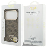 Guess iPhone 17 Pro/iPhone 18 Pro Skal 4G Triangle MagSafe Brun