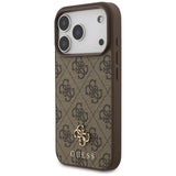 Guess iPhone 17 Pro/iPhone 18 Pro Skal 4G Small Classic Logo Brun