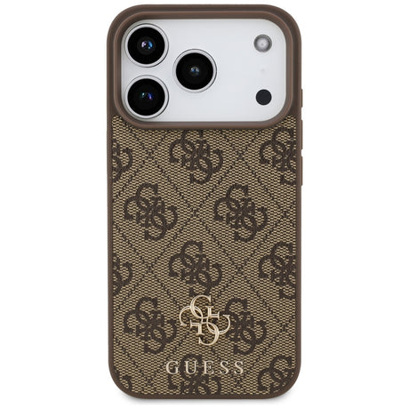 Guess iPhone 17 Pro/iPhone 18 Pro Skal 4G Small Classic Logo Brun