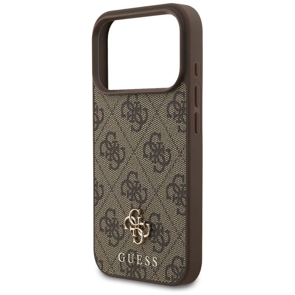 Guess iPhone 17 Pro/iPhone 18 Pro Skal 4G Small Classic Logo Brun
