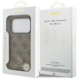 Guess iPhone 17 Pro/iPhone 18 Pro Skal 4G Small Classic Logo Brun