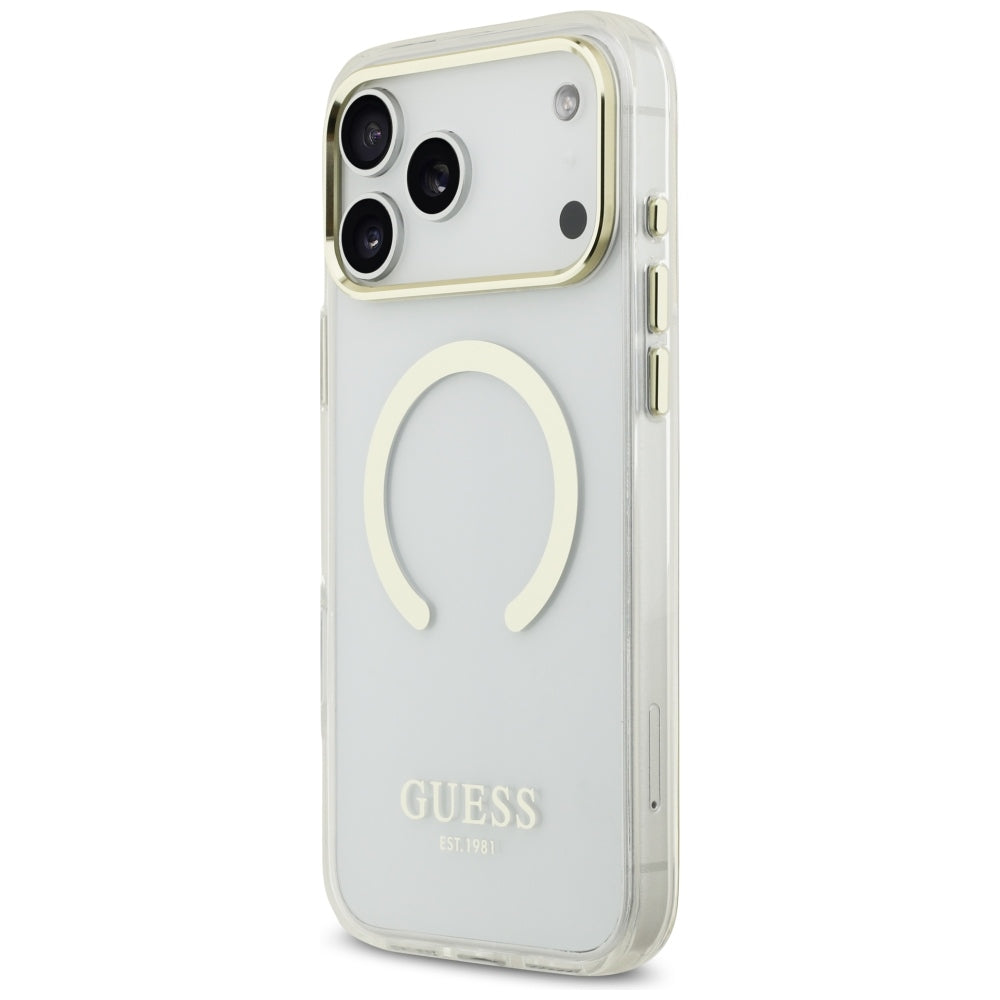 Guess iPhone 17 Pro Max/iPhone 18 Pro Max Skal Metal Outline Guld
