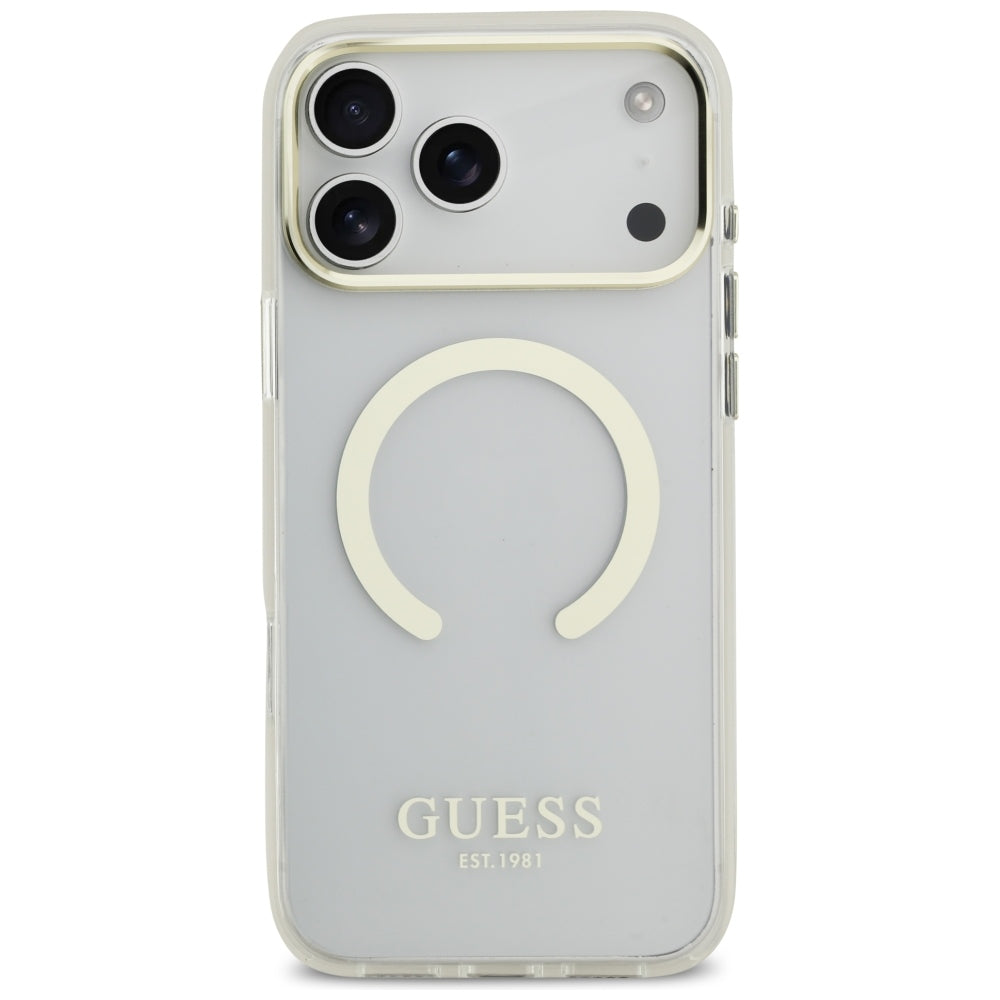 Guess iPhone 17 Pro Max/iPhone 18 Pro Max Skal Metal Outline Guld