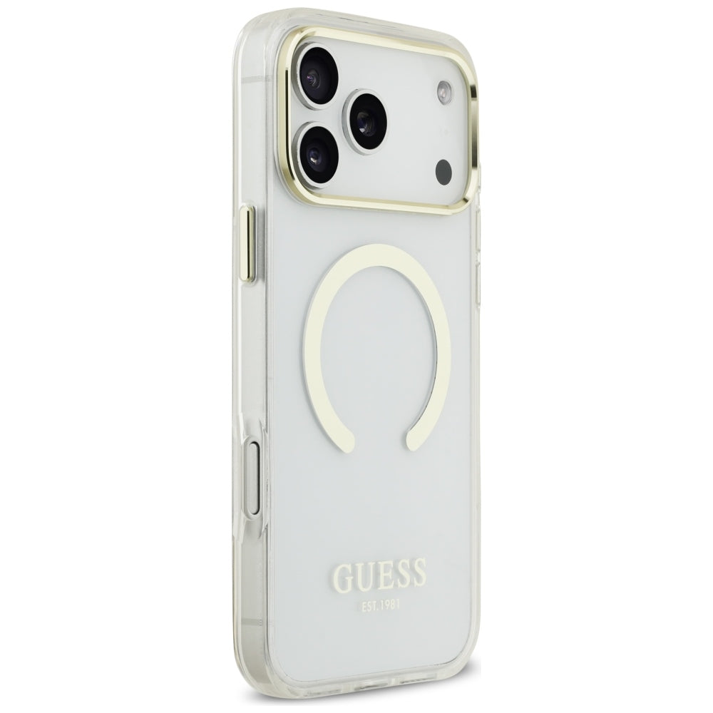 Guess iPhone 17 Pro Max/iPhone 18 Pro Max Skal Metal Outline Guld