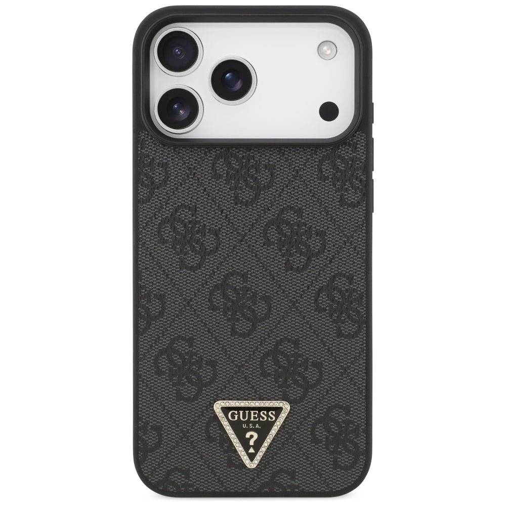 Guess iPhone 17 Pro Max/iPhone 18 Pro Max Skal 4G Triangle Strass Svart
