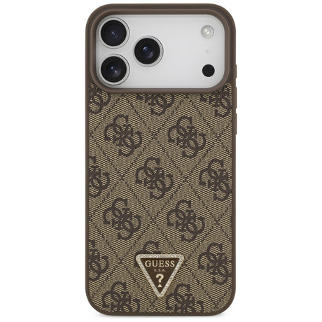 Guess iPhone 17 Pro Max/iPhone 18 Pro Max Skal 4G Triangle Strass Brun