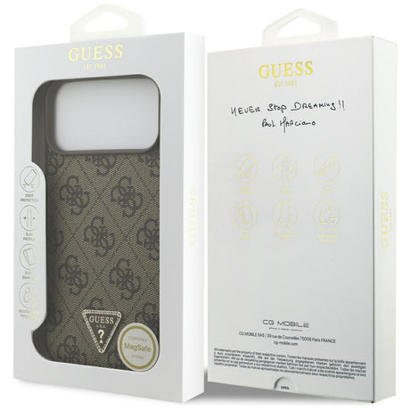 Guess iPhone 17 Pro Max/iPhone 18 Pro Max Skal 4G Triangle Strass Brun