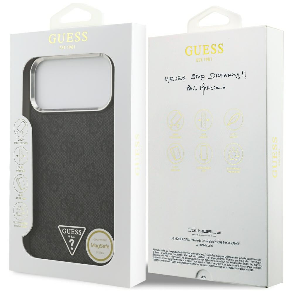 Guess iPhone 17 Pro Max/iPhone 18 Pro Max Skal 4G Triangle MagSafe Svart