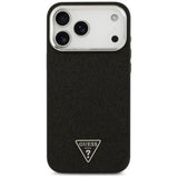 Guess iPhone 17 Pro Max/iPhone 18 Pro Max Skal Glitter Triangle Logo Svart