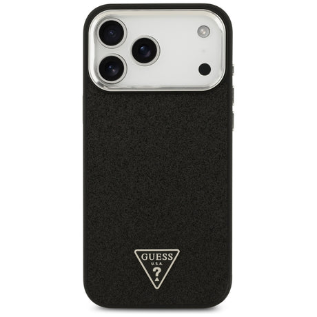 Guess iPhone 17 Pro Max/iPhone 18 Pro Max Skal Glitter Triangle Logo Svart