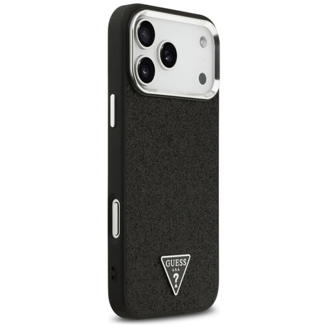 Guess iPhone 17 Pro Max/iPhone 18 Pro Max Skal Glitter Triangle Logo Svart