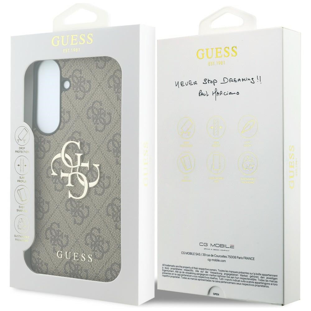 Guess Samsung Galaxy S26 FE Skal 4G Metal Logo Brun