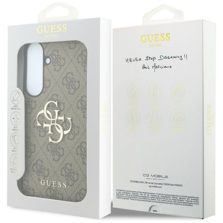 Guess Samsung Galaxy S26 FE Skal 4G Metal Logo Brun