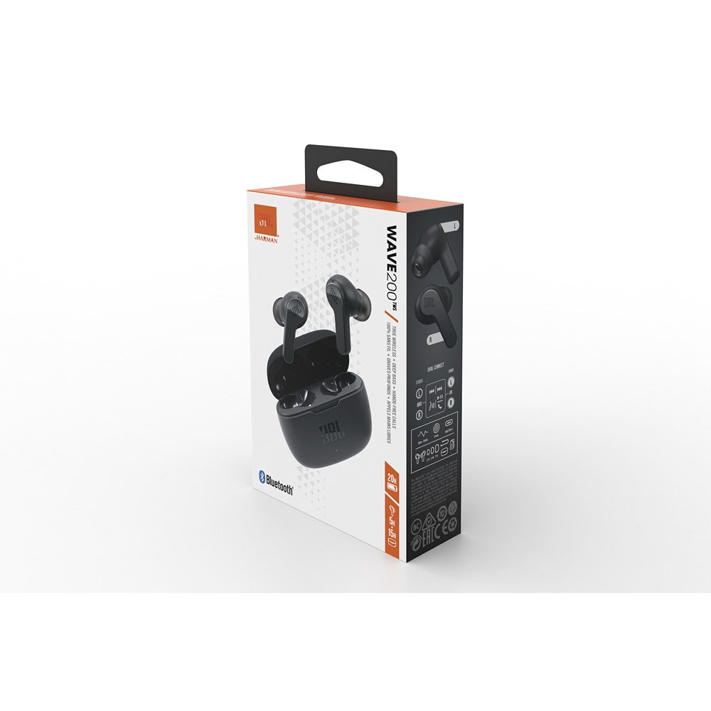 JBL Trådlösa Hörlurar Wave 200 Svart