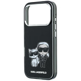 Karl Lagerfeld iPhone 17 Pro/iPhone 18 Pro Skal Smooth Karl & Choupette Sketch Svart