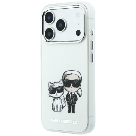 Karl Lagerfeld iPhone 17 Pro/iPhone 18 Pro Skal Smooth Karl & Choupette Sketch Beige
