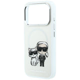 Karl Lagerfeld iPhone 17 Pro/iPhone 18 Pro Skal Smooth Karl & Choupette Sketch Beige