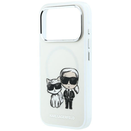 Karl Lagerfeld iPhone 17 Pro/iPhone 18 Pro Skal Smooth Karl & Choupette Sketch Beige