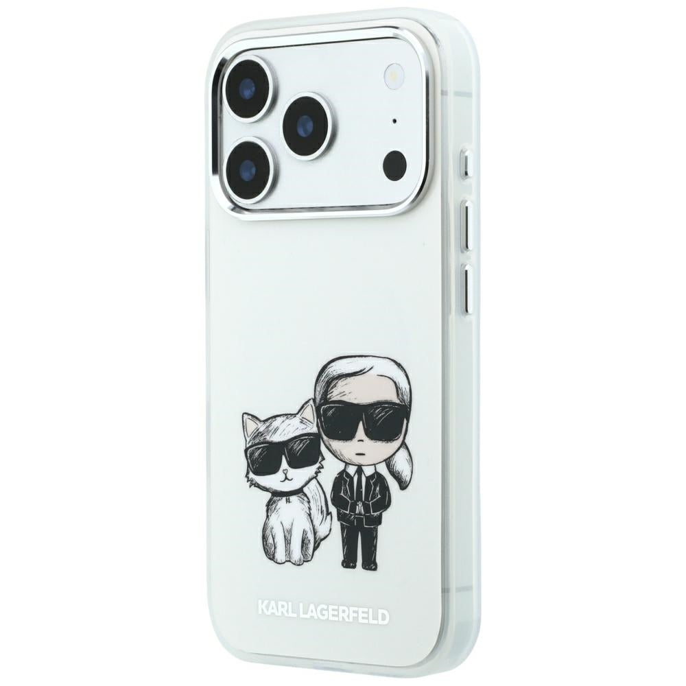 Karl Lagerfeld iPhone 17 Pro Max/iPhone 18 Pro Max Skal Smooth Karl & Choupette Sketch Beige
