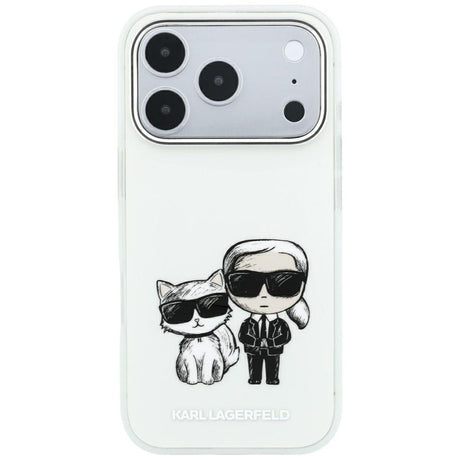 Karl Lagerfeld iPhone 17 Pro Max/iPhone 18 Pro Max Skal Smooth Karl & Choupette Sketch Beige