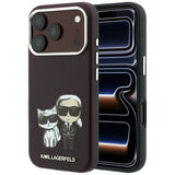 Karl Lagerfeld iPhone 17 Pro/iPhone 18 Pro Skal Smooth Karl & Choupette Sketch Burgundy